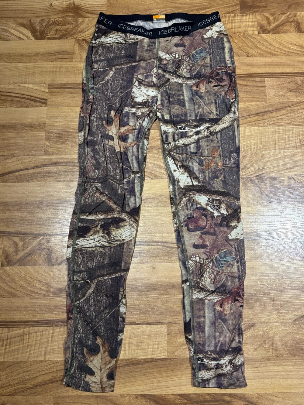 Icebreaker Merino 200 100% Wool Camouflage Base Layer Pant Hunting Legging